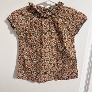 H&M Floral Ruffle Collar Kids Blouse